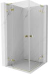Mexen Lunar L Duo cabină de duș batantă 90 x 90 cm, transparent, auriu - 834L-090L-090P-50-00 (834L-090L-090P-50-00)
