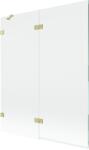 Mexen Lunar paravan de duș cu 2 aripi stânga 140 x 150 cm, transparent, auriu periat - 897-140-100-55-00-L (897-140-100-55-00-L)