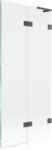 Mexen Lunar L paravan de cadă cu 2 canaturi, dreapta 80 x 150 cm, transparent, gri închis periat - 897L-080-100-66-00-P (897L-080-100-66-00-P)