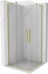 Mexen Velar L Duo cabină de duș glisantă 100 x 100 cm, transparent, auriu periat - 871-100-100-02-03-55 (871-100-100-02-03-55)