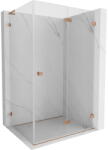 Mexen Lunar-F L cabină de duș pliabilă dreaptă 100 x 80 cm, transparentă, cupru periat - 836L-100-080-65-00-P (836L-100-080-65-00-P)