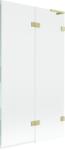 Mexen Lunar L paravan de baie cu 2 uși, drept, 100 x 150 cm, transparent, auriu periat - 897L-100-100-55-00-P (897L-100-100-55-00-P)