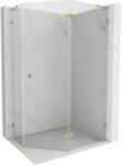 Mexen Lunar L cabină de duș pentagonală cu deschidere dreapta 100 x 80 cm, transparentă, aurie - 831L-100P-080L-50-00-P (831L-100P-080L-50-00-P)