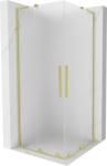 Mexen Velar L Duo cabină de duș culisantă 80 x 80 cm, înghețat, auriu periat - 871-080-080-02-33-55 (871-080-080-02-33-55)