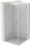 Mexen Lunar T cabină de duș cu deschidere pe stânga 110 x 110 cm, transparentă, aurie - 834T-110-110-50-00-L (834T-110-110-50-00-L)