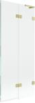 Mexen Lunar L paravan cadă 2-canate dreapta 80 x 150 cm, transparent, auriu periat - 897L-080-100-55-00-P (897L-080-100-55-00-P)