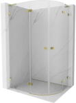 Mexen Lunar L cabină de duș semicirculară cu uși batante stânga 100 x 90 cm, transparentă, aurie - 833L-100L-090P-50-00 (833L-100L-090P-50-00)