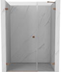 Mexen Lunar-B uși de duș batante stânga 125 cm, transparente, cupru periat - 832S-125-050-65-00-L (832S-125-050-65-00-L)