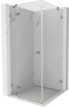 Mexen Lunar cabină de duș articulată stânga 90 x 90 cm, transparentă, cupru periat - 834-090-090-65-00-L (834-090-090-65-00-L)