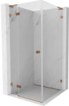 Mexen Lunar L cabină de duș deschisă stânga 80 x 80 cm, transparent, aur roz - 834L-080-080-60-00-L (834L-080-080-60-00-L)