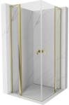 Mexen Mist L Duo cabină de duș pivotantă 120 x 120 cm, transparentă, aurie - 8A4L-120-120-50-00 (8A4L-120-120-50-00)
