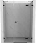 Mexen Lunar L ușă de duș batantă dreaptă 145 cm, transparentă, neagră - 834SL-145-050-70-00-P (834SL-145-050-70-00-P)