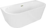 Mexen Oval+ cadă independentă de perete 170 x 80 cm, albă, preaplin auriu - 52681708000-50 (52681708000-50)