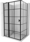 Mexen Mist T cabină de duș batantă stânga 80 x 75 cm, grilaj negru, negru - 8A4T-080-075-70-77-L (8A4T-080-075-70-77-L)