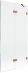 Mexen Lunar paravan de cadă cu 2 aripi dreapta 90 x 150 cm, transparent, cupru periat - 897-090-100-65-00-P (897-090-100-65-00-P)