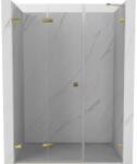 Mexen Lunar-F ușă de duș pliabilă stânga 125 cm, transparentă, aurie - 836S-125-050-50-00-L (836S-125-050-50-00-L)