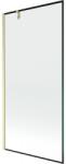Mexen Next paravan de baie cu 1 panou 90 x 150 cm, ramă neagră, auriu periat - 895-090-000-00-70-55 (895-090-000-00-70-55)