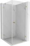 Mexen Lunar-B cabină de duș pliantă dreapta 90 x 90 cm, transparentă, aurie - 832-090-090-50-00-P (832-090-090-50-00-P)
