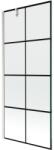 Mexen Next paravan de baie cu 1 panou 80 x 150 cm, grilaj negru, nichel periat - 895-080-000-00-77-97 (895-080-000-00-77-97)