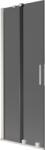 Mexen Velar paravan de baie 2-panouri glisante 75 x 150 cm, grafit, nichel periat - 896-075-000-41-97 (896-075-000-41-97)