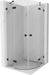 Mexen Lunar cabină de duș semicirculară pivotantă 80 x 80 cm, transparentă, neagră - 833-080L-080P-70-00 (833-080L-080P-70-00)