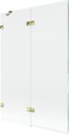 Mexen Lunar paravan baie cu 2 canaturi stânga 120 x 150 cm, transparent, auriu - 897-120-100-50-00-L (897-120-100-50-00-L)