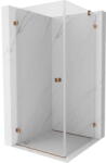 Mexen Lunar-B cabină de duș cu ușă batantă stânga 80 x 80 cm, transparent, aur roz - 832-080-080-60-00-L (832-080-080-60-00-L)