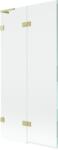 Mexen Lunar L ecran de cadă cu 2 canaturi, stânga 90 x 150 cm, transparent, auriu periat - 897L-090-100-55-00-L (897L-090-100-55-00-L)