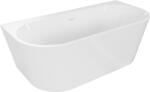 Mexen Oval+ cadă de baie independentă, lipită de perete, 170 x 80 cm, albă, preaplin alb - 52681708000-20 (52681708000-20)