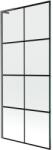 Mexen Next L paravan de baie cu 1 panou, 80 x 150 cm, carouri negre, gri pistol periat - 895-080-000-03-77-66 (895-080-000-03-77-66)