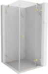Mexen Lunar cabină de duș cu ușă dreaptă 80 x 80 cm, transparentă, aurie periată - 834-080-080-55-00-P (834-080-080-55-00-P)