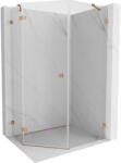 Mexen Lunar cabină de duș pentagonală reversibilă stânga 80 x 100 cm, transparent, cupru periat - 831-080L-100P-65-00-L (831-080L-100P-65-00-L)