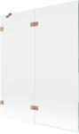 Mexen Lunar paravan de baie cu 2 canaturi stânga 140 x 150 cm, transparent, cupru periat - 897-140-100-65-00-L (897-140-100-65-00-L)