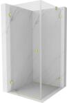 Mexen Lunar-B cabină de duș cu deschidere spre stânga 90 x 90 cm, transparentă, aurie periată - 832-090-090-55-00-L (832-090-090-55-00-L)