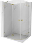 Mexen Lunar cabină de duș semi-circulară batantă stânga 90 x 80 cm, transparentă, aurie - 833-090L-080P-50-00 (833-090L-080P-50-00)