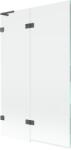 Mexen Lunar L panou de cadă cu 2 aripi stânga 110 x 150 cm, transparent, gri metalizat periat - 897L-110-100-66-00-L (897L-110-100-66-00-L)