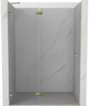 Mexen Lunar ușă de duș batantă stânga 130 cm, transparentă, aurie - 834-130-000-50-00-L (834-130-000-50-00-L)