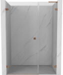Mexen Lunar-B L uși de duș batante stânga 130 cm, transparent, cupru periat - 832SL-130-050-65-00-L (832SL-130-050-65-00-L)