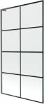 Mexen Next L paravan pentru cadă cu 1 canat 100 x 150 cm, cu grilaj negru, gun gray periat - 895-100-000-03-77-66 (895-100-000-03-77-66)
