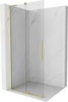 Mexen Velar L perete de duș glisant Walk-in 110 x 200 cm, transparent 8 mm, auriu periat - 871-110-003-03-55 (871-110-003-03-55)