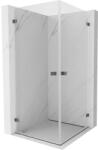 Mexen Lunar-B Duo cabină de duș cu ușă pivotantă 70 x 70 cm, transparentă, gri armat periat - 832-070L-070P-66-00 (832-070L-070P-66-00)