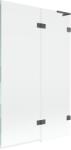 Mexen Lunar L paravan de cadă cu 2 panouri, dreapta 110 x 150 cm, transparent, gri armat periat - 897L-110-100-66-00-P (897L-110-100-66-00-P)