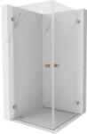 Mexen Lunar-B Duo cabină de duș pivotantă 80 x 80 cm, transparentă, cupru periat - 832-080L-080P-65-00 (832-080L-080P-65-00)
