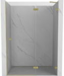 Mexen Lunar uși de duș batante dreapta 130 cm, transparent, aurie periată - 834-130-000-55-00-P (834-130-000-55-00-P)