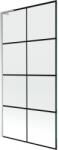Mexen Next L paravan pentru cadă, 1 aripă, 90 x 150 cm, grilaj negru, crom - 895-090-000-03-77-01 (895-090-000-03-77-01)
