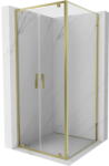 Mexen Exo cabină de duș pivotantă 100 x 100 cm, transparentă, aurie - 8182-100-100-50-00 (8182-100-100-50-00)