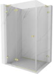 Mexen Lunar L cabină de duș cu ușă pivotantă stânga 85 x 80 cm, transparentă, auriu periat - 834L-085-080-55-00-L (834L-085-080-55-00-L)