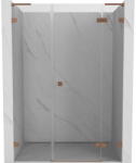 Mexen Lunar L ușă de duș batantă dreaptă 145 cm, transparent, cupru periat - 834SL-145-050-65-00-P (834SL-145-050-65-00-P)