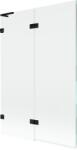 Mexen Lunar L paravan de cadă cu 2 uși batante, stânga 120 x 150 cm, transparent, negru - 897L-120-100-70-00-L (897L-120-100-70-00-L)