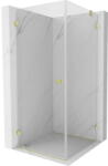 Mexen Lunar-B cabină de duș pivotantă stânga 80 x 80 cm, transparentă, auriu periat - 832-080-080-55-00-L (832-080-080-55-00-L)